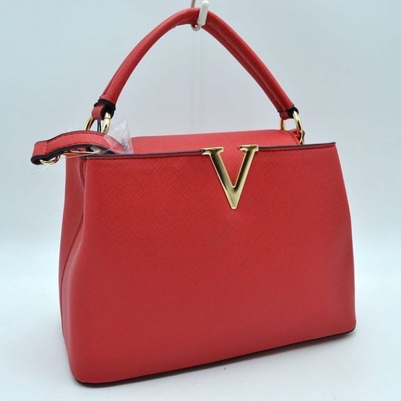 Top Handle V handbag… crossbody strap included - Picture 6 of 8